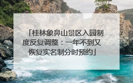 桂林象鼻山景区入园制度反复调整：一年不到又恢复实名制分时预约