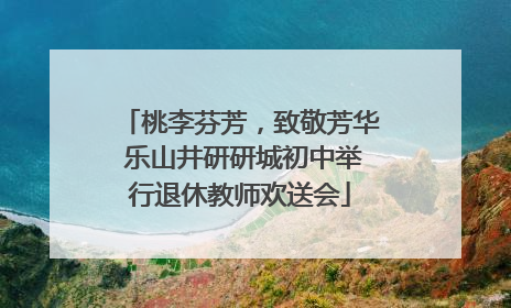 桃李芬芳，致敬芳华 乐山井研研城初中举行退休教师欢送会