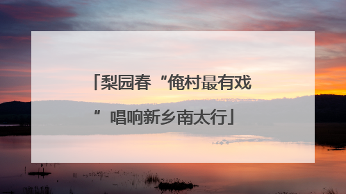 梨园春“俺村最有戏”唱响新乡南太行