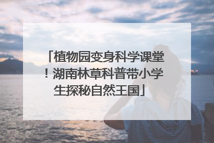植物园变身科学课堂！湖南林草科普带小学生探秘自然王国
