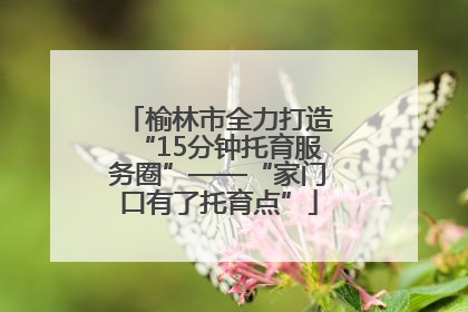 榆林市全力打造“15分钟托育服务圈”——“家门口有了托育点”