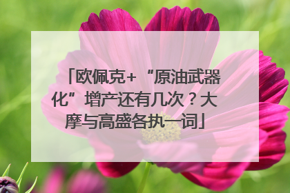 欧佩克+“原油武器化”增产还有几次？大摩与高盛各执一词