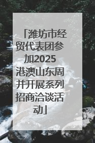 潍坊市经贸代表团参加2025港澳山东周并开展系列招商洽谈活动