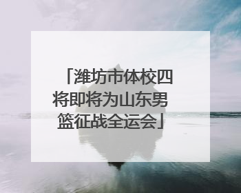 潍坊市体校四将即将为山东男篮征战全运会