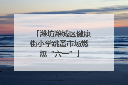 潍坊潍城区健康街小学跳蚤市场燃爆“六一”