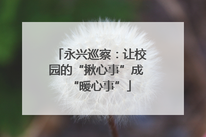 永兴巡察:让校园的“揪心事”成“暖心事”