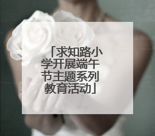 求知路小学开展端午节主题系列教育活动