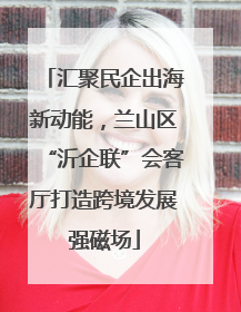汇聚民企出海新动能，兰山区“沂企联”会客厅打造跨境发展强磁场