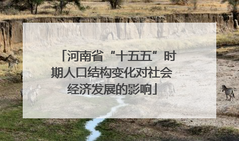 河南省“十五五”时期人口结构变化对社会经济发展的影响