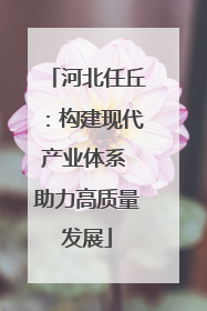 河北任丘：构建现代产业体系 助力高质量发展