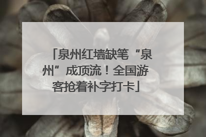 泉州红墙缺笔“泉州”成顶流！全国游客抢着补字打卡