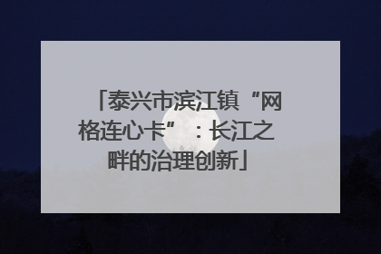 泰兴市滨江镇“网格连心卡”：长江之畔的治理创新