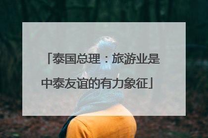 泰国总理：旅游业是中泰友谊的有力象征