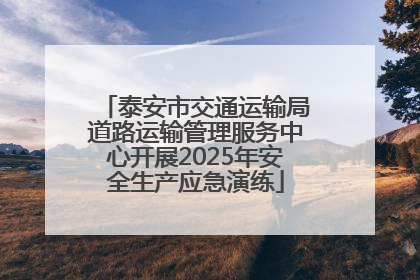 泰安市交通运输局道路运输管理服务中心开展2025年安全生产应急演练