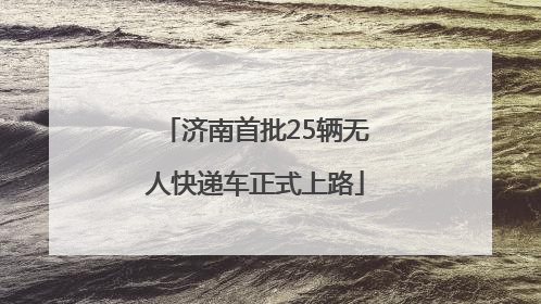 济南首批25辆无人快递车正式上路