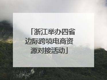 浙江举办四省边际跨境电商资源对接活动