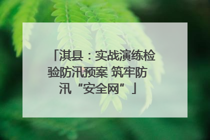 淇县：实战演练检验防汛预案 筑牢防汛“安全网”