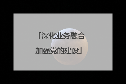 深化业务融合 加强党的建设
