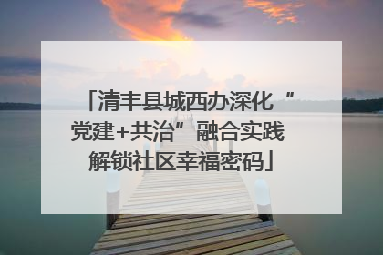 清丰县城西办深化“党建+共治”融合实践 解锁社区幸福密码