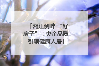 湘江侧畔 “好房子”：央企品质引领健康人居