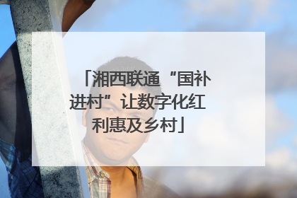 湘西联通“国补进村”让数字化红利惠及乡村