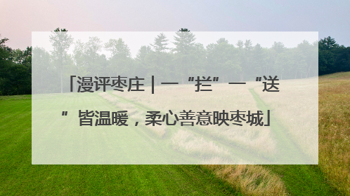 漫评枣庄｜一“拦”一“送”皆温暖，柔心善意映枣城