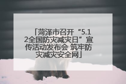 菏泽市召开“5.12全国防灾减灾日”宣传活动发布会 筑牢防灾减灾安全网