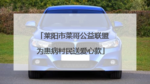 莱阳市菜哥公益联盟为患病村民送爱心款