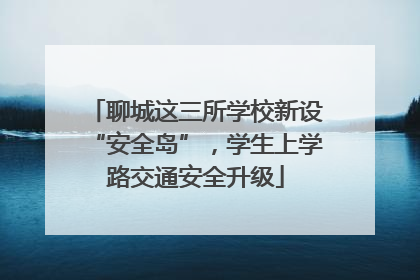 聊城这三所学校新设“安全岛”，学生上学路交通安全升级