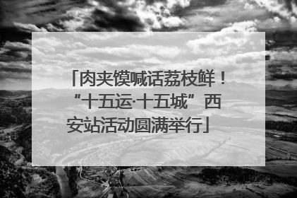 肉夹馍喊话荔枝鲜！“十五运·十五城”西安站活动圆满举行
