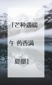 芒种遇端午 药香满夏都