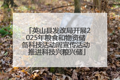 英山县发改局开展2025年粮食和物资储备科技活动周宣传活动 推进科技兴粮兴储