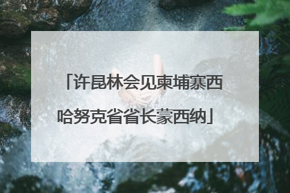 许昆林会见柬埔寨西哈努克省省长蒙西纳