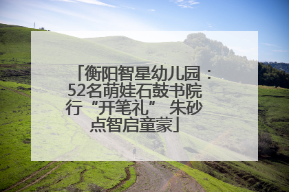 衡阳智星幼儿园：52名萌娃石鼓书院行“开笔礼” 朱砂点智启童蒙