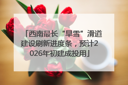 西南最长“旱雪”滑道建设刷新进度条，预计2026年初建成投用