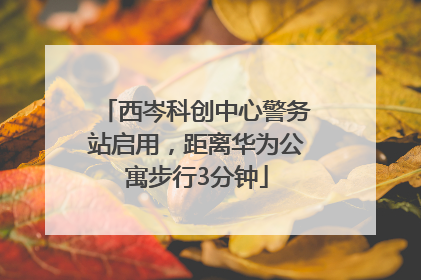 西岑科创中心警务站启用，距离华为公寓步行3分钟