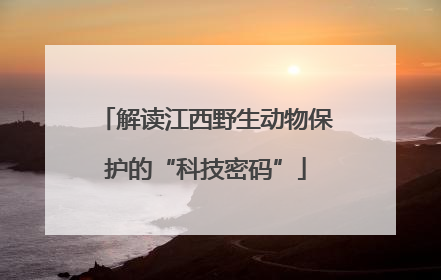 解读江西野生动物保护的“科技密码”