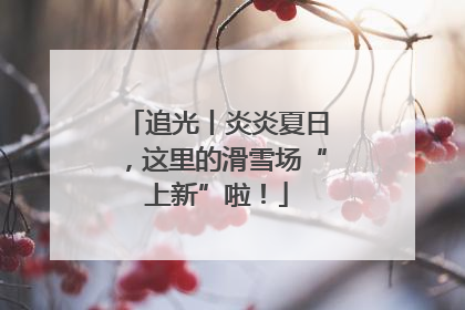 追光丨炎炎夏日，这里的滑雪场“上新”啦！