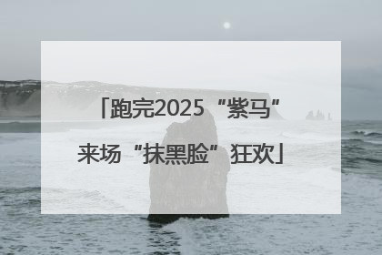 跑完2025“紫马” 来场“抹黑脸”狂欢