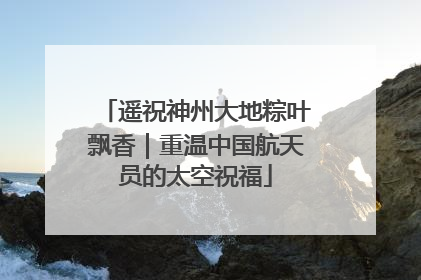 遥祝神州大地粽叶飘香｜重温中国航天员的太空祝福