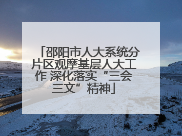邵阳市人大系统分片区观摩基层人大工作 深化落实“三会三文”精神