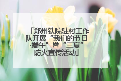 郑州铁院驻村工作队开展“我们的节日·端午”暨“三夏”防火宣传活动