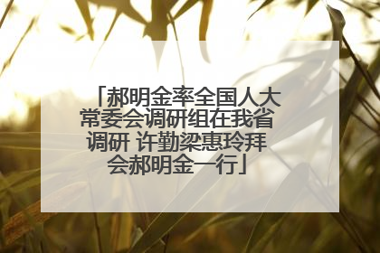 郝明金率全国人大常委会调研组在我省调研 许勤梁惠玲拜会郝明金一行
