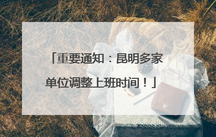 重要通知：昆明多家单位调整上班时间！