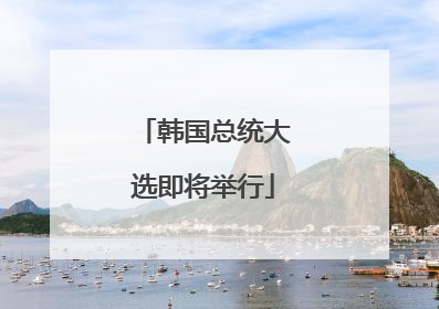韩国总统大选即将举行
