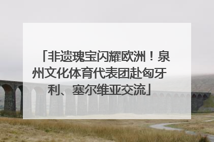非遗瑰宝闪耀欧洲！泉州文化体育代表团赴匈牙利、塞尔维亚交流