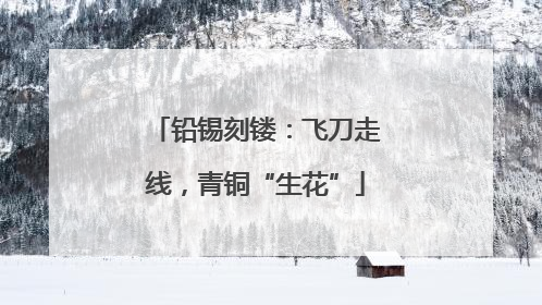 铅锡刻镂：飞刀走线，青铜“生花”