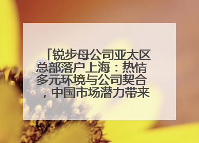 锐步母公司亚太区总部落户上海：热情多元环境与公司契合，中国市场潜力带来重要机遇