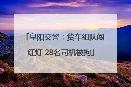 阜阳交警：货车组队闯红灯 28名司机被拘
