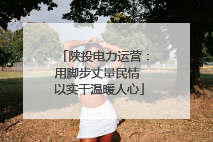 陕投电力运营：用脚步丈量民情 以实干温暖人心